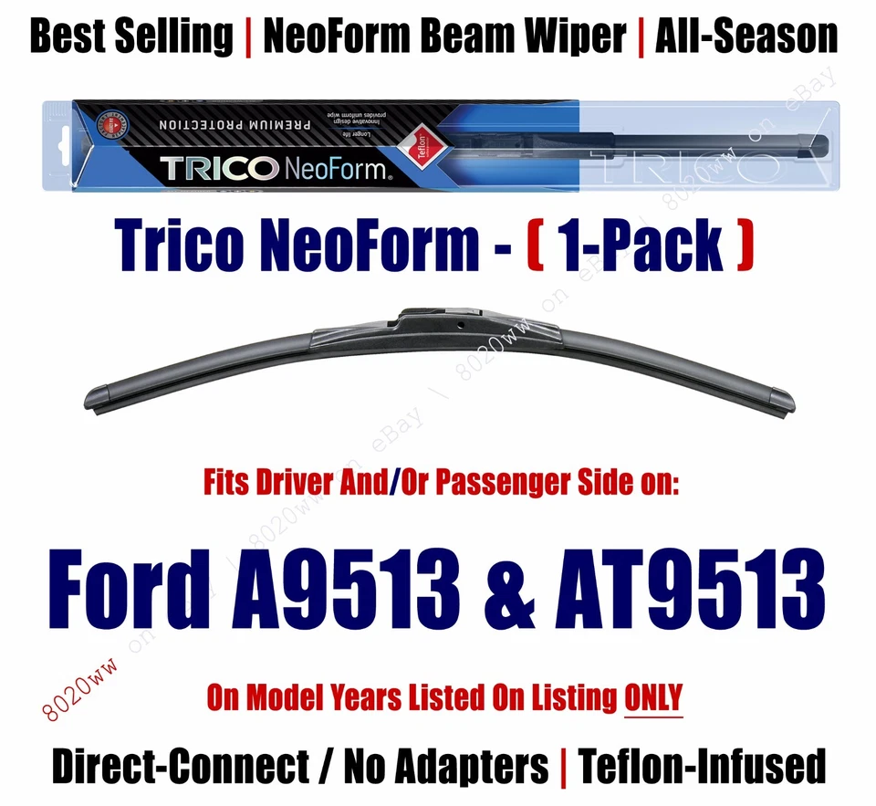 Super Premium NeoForm Wiper (Qty 1) fits 1996-1998 Ford A9513 / AT9513  - 16200 - Image 1 of 1