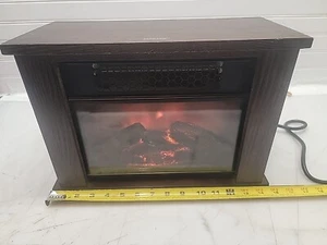 ADORABLE!! Heater. Infrared Mini Fireplace Mocha TESTED - Picture 1 of 6