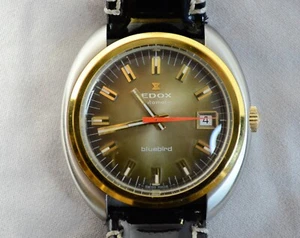Vintage EDOX Bluebird Automatic Mens Wrist Watch 200354 - Picture 1 of 24