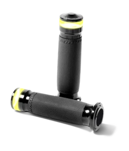 Performance Machine Fits Contour Led Handle Grip Set - Black Ano - Picture 1 of 1