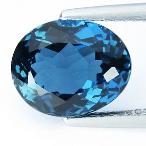 4.98Cts Striking Natural London Blue Topaz 11x9mm Oval Cut Gemstone Ref-VIDEO - Picture 1 of 4