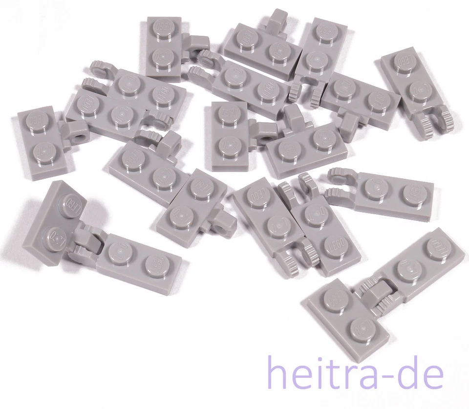 LEGO - 10 Gelenkplatten Scharnier hellgrau 1x2 auf 2x1 / 44567 44302 NEUWARE - Bild 1 von 1