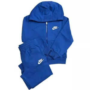 NIKE BAMBINO TUTA COTONE FELPATO FLEECE FULLZIP CAPPUCCIO art. 86M485-U89 - Bild 1 von 1