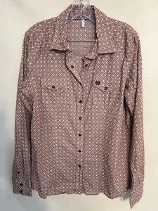 Cinch Shirt Men's Snap Front Geometric Western Cowboy Diamond Print 42" Chest - Picture 1 of 5