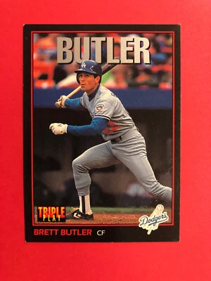 1993 LEAF BASEBALL CARD TRIPLE PLAY BRETT BUTLER #136 - Image 1 of 2