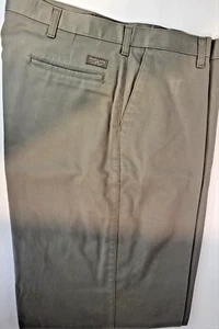 Neue Lee Brands Herren gedeckte olivfarbene Hose vorne flach - 4 Taschen khaki - Größe 40 x 32 - Bild 1 von 11