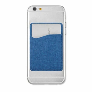 Handy Kartenhülle selbstklebend Card Case Holder Ausweisetui Schwarz Blau Grau - Bild 1 von 10