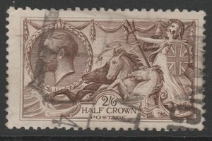 GB GV 1918-19 Bradbury seahorse 2/6- chocolate brown sg414 used - Picture 1 of 2