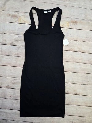 Vestido midi Melrose and Market sin mangas negro largo tejido algodón/pollo talla XS Foto 1 de 4