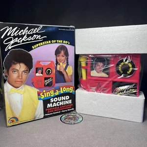 VINTAGE MICHAEL JACKSON LJN TOYS SOUND MACHINE SING A ALONG 1984 New Open Box - Picture 1 of 11
