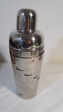 Vintage Aluminum Cocktail Shaker/Mixer Set with 15 Engraved Recipes