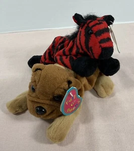 2 Full of Beans Plush Beanies.  Sharpie & Zebra. - Picture 1 of 7