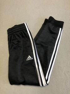 Adidas Sweat Pants Kids Boy's Medium (10-12) Classic Black Fleece Casual Joggers - Picture 1 of 5