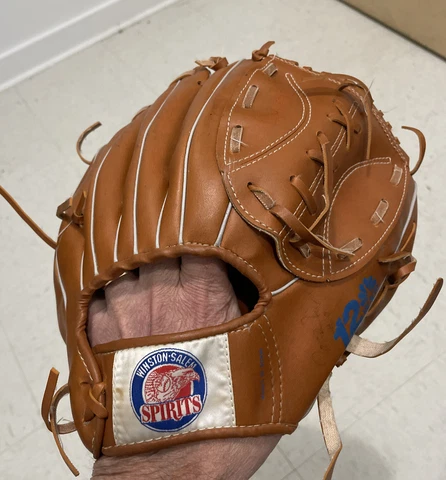 VINTAGE Winston Salem Spirits MiLB Pleather Baseball Glove Lifesavers Souvenir Cover