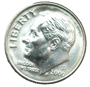 2006-D Roosevelt dime BU from original bank roll uncirculated coin Free Shipping - Picture 1 of 2