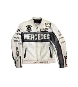 Genuine Cowhide Leather Motorcycle Jacket for Men - Picture 1 of 5