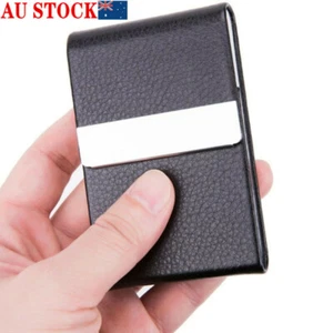 Box For Cigarette Cigar Tobacco Case Pocket Pouch Holder Stainless Steel+PU AU - Picture 1 of 10