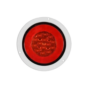 Truck 4” inch Red Round 32 LED Trailer Tail Light Stop Brake Lamp Flange-Mount - Bild 1 von 7