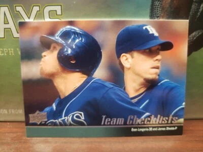 2010 Upper Deck - Team Checklist #597 Evan Longoria, James Shields Rays - Image 1 of 2