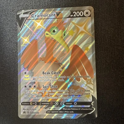 Pokemon TCG Cramorant v Jumbo Card SWSH086 Shining Fates 2021 Oversized Jumbo - Image 1 of 2