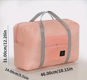 Pink Travel Duffel Bag Cabin Bag Under-seat Water-Resistant Free P&P - Picture 1 of 12