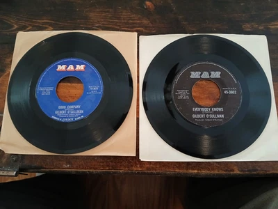 Gilbert O'Sullivan lot of two 45 rpm records VG condition or better — 第 1/3 张图片