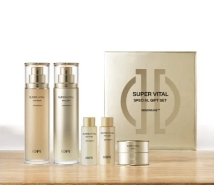 Juego de cuidado de la piel IOPE Super Vital 2 piezas suavizante y emulsión 150 ml crema rica 10 ml Foto 1 de 1