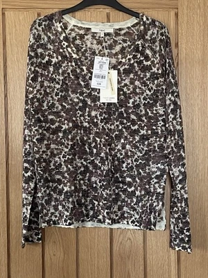 NEXT brown mix animal print Long sleeve top Jumper Size 6 - BNWT RRP £26 - Image 1 of 4