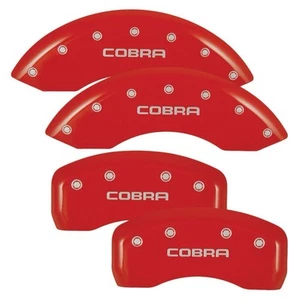 1994-2004 Ford Mustang SVT "Cobra" Front Rear Red MGP Brake Disc Caliper Covers - Picture 1 of 4