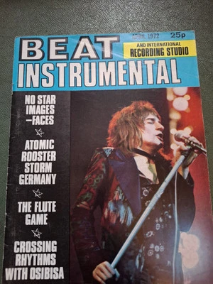 BEAT INSTRUMENTAL Magazine APRIL 1972 Rod & Faces Atomic Rooster Ginger Baker - Image 1 of 2