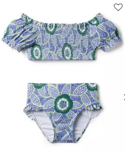 Janie & Jack Kaavia James Union-Wade Blue Bikini Bathing Suit Swim Suit Girls 10 - Picture 1 of 6
