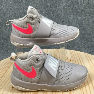Nike Shoes Youth 5 Team Hustle Basketball Sneakers Gray Lace Up Low 881941-011 - Picture 1 of 19