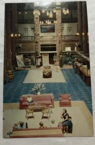 Glacier Park Lodge (Lobby) Montana. Postcard (I2) - Picture 1 of 2