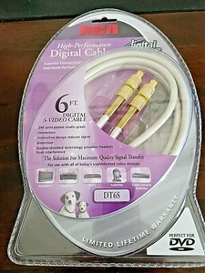 RCA High Perform Digital S-Video Cable 6 Ft DT6S 24K Gold-Plated Connect B3 - Picture 1 of 5