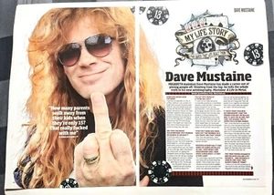 MEGADETH / DAVE MUSTAINE / 2000 2 PAGE MAGAZINE ARTICLE / INTERVIEW COMPLETE (8) - Picture 1 of 2
