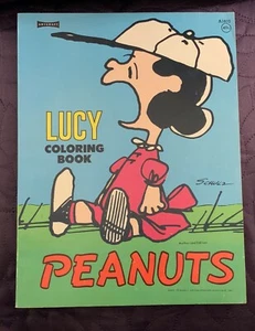 PEANUTS LUCY COLORING BOOK 1972 SAALFIELD A1833 UNCOLORED - Picture 1 of 6