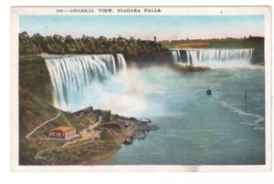 Gesamtansicht von der Stahlbogenbrücke, Niagarafälle, alte Postkarte - Bild 1 von 2