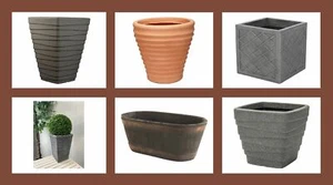 Large Outdoor Plant Pots / Containers Huge Choice Lightweight & Shatterproof! - Picture 1 of 31