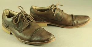 Scarpe eleganti casual Joseph Abboud in pelle marrone "Cannes" stringate taglia 10 D - Foto 1 di 8