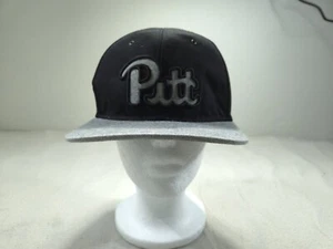 Pitt Panthers Hat Cap Zephyr Snap Back Script One Size Black Gray Mens - Picture 1 of 7