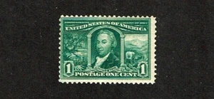 1904 U.S. Louisiana Purchase 1c Green LIVINGSTON Sc#323 M/H/OG Scarce! - Picture 1 of 1