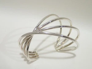 GEORG JENSEN sterling silver Alliance cuff bracelet 7" - Picture 1 of 12