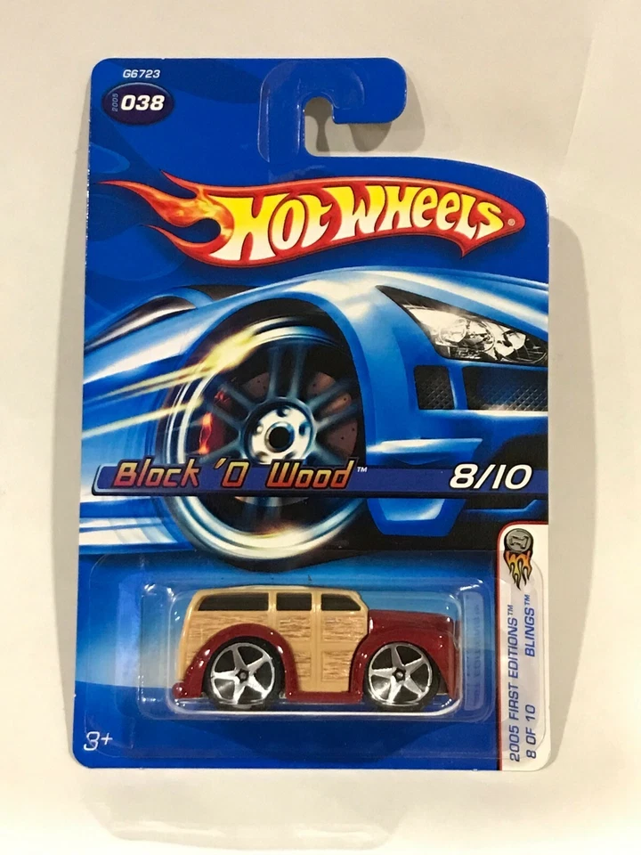 NIB 2005 First Edition Hot Wheels Block 'O Wood 8/10 #038 Car - Image 1 of 1