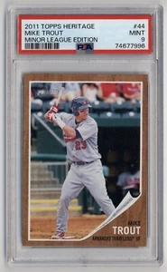2011 Topps Heritage Minor League Edition #44 Mike Trout RC PSA 9 come nuovo - Foto 1 di 2