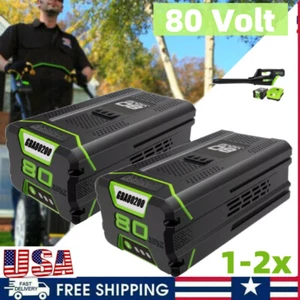 For Greenworks 80V Battery 8.0,6.0AH 80V Lithium-ion GBA80200 GBA80600 GCH8040 - Picture 1 of 22