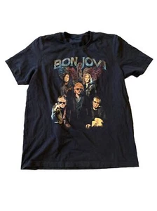 Bon Jovi schwarzes T-Shirt New Jersey Tour Größenmaße siehe Beschreibung - Bild 1 von 8