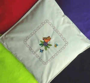 Butterfly embroidered Home Décor Sofa 16"X16" cream Zipped cushion Cover Case UK - Picture 1 of 2