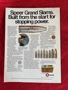 Vintage 1977 Omark Industries Speer Grand Slam Bullet Print Ad - Picture 1 of 7