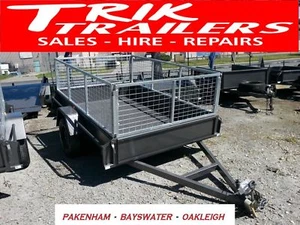 8x5 Heavy Duty box trailer plus 2 ft cage - removable - Picture 1 of 3