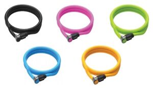 Onguard Neon 120cm X 8mm Bike Bicycle Coil Cable Combination Lock 5 Colours